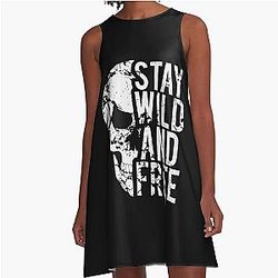 Stay Wild and Free A Line Dress