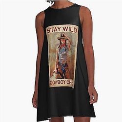 Stay Wild Cowboy Child A-Line Dress