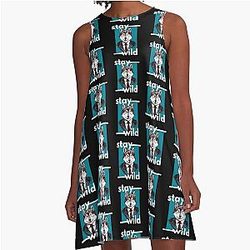 Stay Wild Business Wolf A-Line Dress