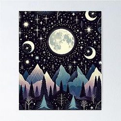 Stay Wild Moon Child Celestial Poster