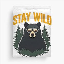 Stay Wild Bear Duvet Cover