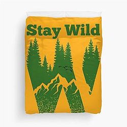 Stay Wild Mountain Duvet Cover
