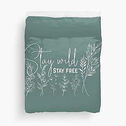 Stay Wild Floral Duvet Cover