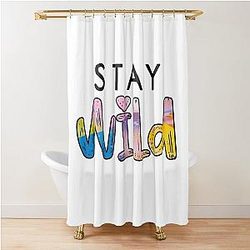 Stay Wild Ben Azelart Shower Curtain