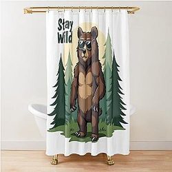 Animated Stay Wild Shower Curtain