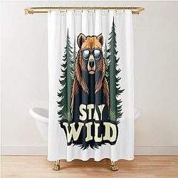 Bear Stay Wild Shower Curtain