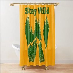 Stay Wild Mountain Shower Curtain