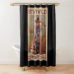 Stay Wild Cowboy Child Shower Curtain
