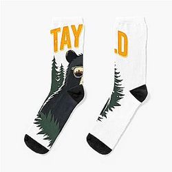 Stay Wild Bear Design Socks
