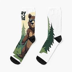Animated Bear Design Socks