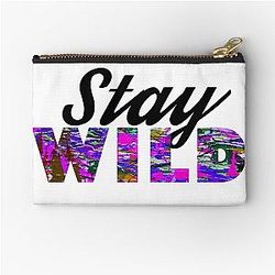 Stay Wild Chris Brown Zipper Pouch