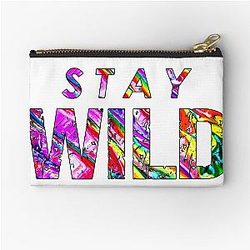 Stay Wild Ben Azelart Zipper Pouch