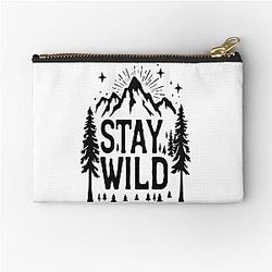 Stay Wild Adventure Graphic Zipper Pouch