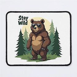 Animated Stay Bear Design Mouse Pad