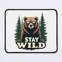 Bear Stay Wild Design Mouse Pad