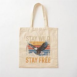 Stay Wild, Stay Free Cotton Tote Bag