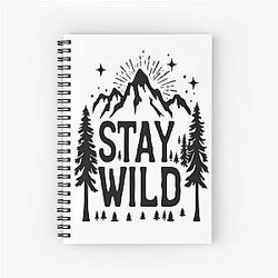 Stay Wild Adventure Graphic Tee Notebook