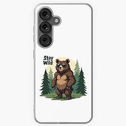 Animated Stay Bear Design Samsung Galaxy Soft Case