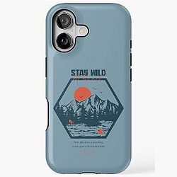 Stay Wild at Heart and Quote John Muir iPhone Case