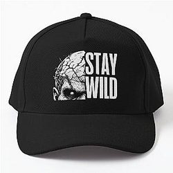 Zombie Stay Wild and Free Baseball Cap