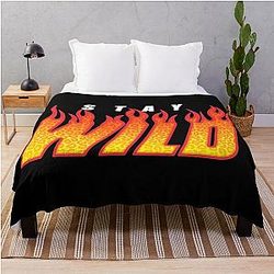 Stay Wild Fire Merch Throw Blanket