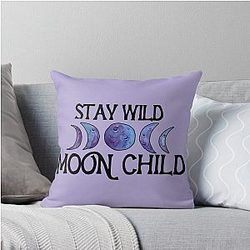 Stay Wild Moon Child Throw Pillow