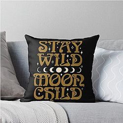 Stay Wild Moon Child Throw Pillow