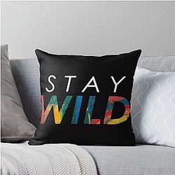 Stay Wild Ben Azelart Throw Pillow