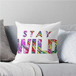 Stay Wild Ben Azelart Throw Pillow
