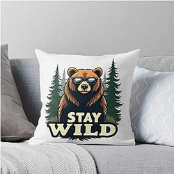 Bear Design Throw Pillow