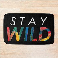 Stay Wild Ben Azelart Bath Mat