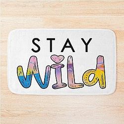 Stay Wild Ben Azelart Bath Mat