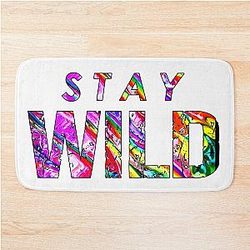 Stay Wild Ben Azelart Bath Mat
