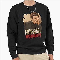 Stefan Salvatore I'm not sad or hungry Pullover Sweatshirt