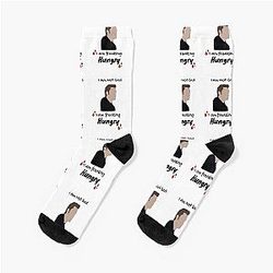 I am not sad I am hungry - Stefan Salvatore quote Socks