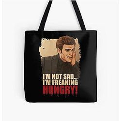 Stefan Salvatore - I'm Hungry All Over Print Tote Bag