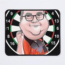 Caricature Stephen Bunting by Darts Attack Mouse Pad