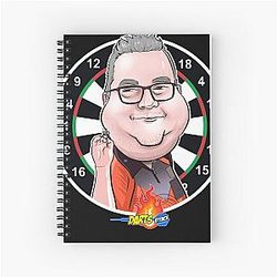 Caricatura by Darts Attack Spiral Notebook