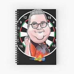 Caricatura Stephen Bunting Darts Attack Spiral Notebook