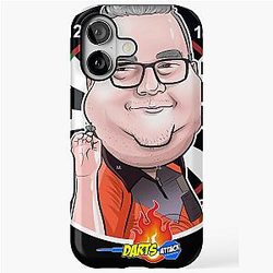 Caricatura Stephen Bunting by Darts Attack iPhone Case
