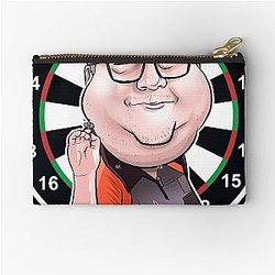 Stephen Bunting Caricatura by Darts Attack Zipper Pouch