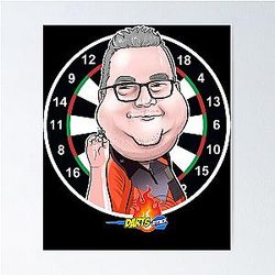 Caricature Stephen Bunting by Darts Attack Poster