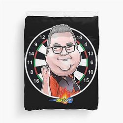 Caricature Stephen Bunting by Darts Attack Duvet Cover