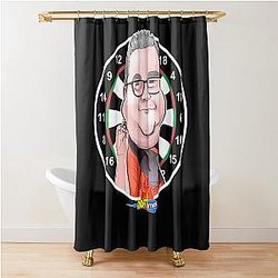 Caricature Stephen Bunting by Darts Attack Shower Curtain