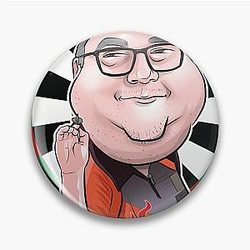 Caricatura by Stephen Bunting at Darts Attack Pin