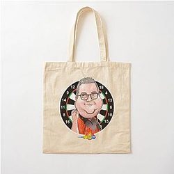 Caricatura Stephen Bunting Darts Attack Cotton Tote Bag