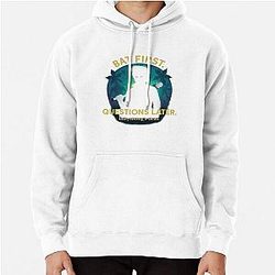 Bat First Ask Never - Steve Harrington in Full Swing Pullover Hoodie
