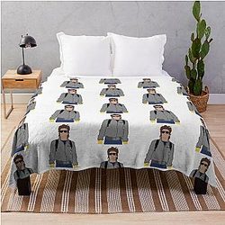 Steve Harrington With Gloves Throw Blanket