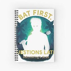 Bat First Ask Never - Steve Harrington in Full Swing Spiral Notebook