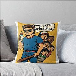 Steve Harrington Babysitter of the Apocalypse Throw Pillow